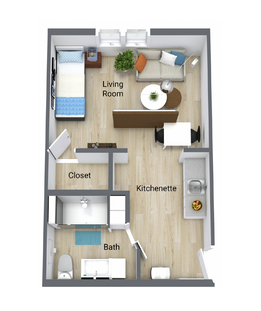 Layout Assisted Living Studio
